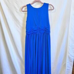 Soft Surroundings Maxi Dress Blue Long Jersey Stretch Sleeveless Petite Small